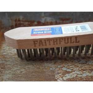 Faithfull Heavy Duty Wire Grill Brush 4 Row 3 jf947 npi25 4