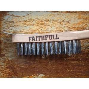 Faithfull Heavy Duty Wire Grill Brush 4 Row with Scraper 3 jf948 npi25 3