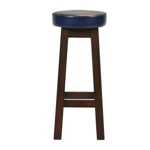 Everyday Wessex Dark Walnut High Stool with Bison Midnight Seat (2 Pack)