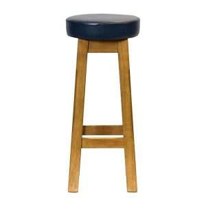 Everyday Wessex Weathered Oak High Stool with Bison Midnight Seat (2 Pack)