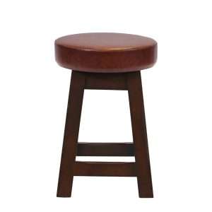Everyday Wessex Dark Walnut Low Stool with Bison Espresso Seat (2 Pack)
