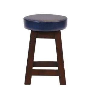 Everyday Wessex Dark Walnut Low Stool with Bison Midnight Seat (2 Pack)