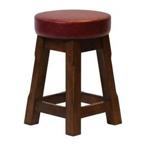 Everyday Wessex Vintage Low Stool with Bison Bordeaux Seat (2 Pack)