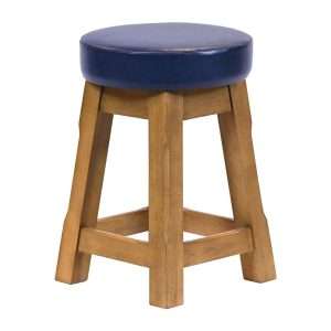 Everyday Wessex Weathered Oak Low Stool with Bison Midnight Seat (2 Pack) 2 jf989 npi25 2