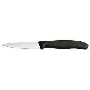 Victorinox Swiss Classic Paring Knife Straight Pointed Black 8cm ( 2 Pack)