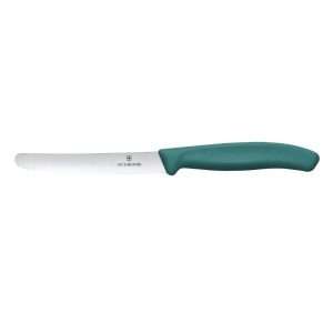 Victorinox Swiss Classic Tomato & Table Knife Wavy Green 11cm ( 2 Pack)