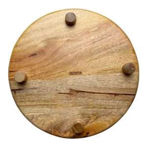 Olympia Mango Wood Round Display Stand with Legs 300x40mm 4 jk118 npi25 1