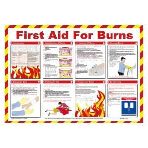 Mileta First Aid for Burns Poster 590x420mm