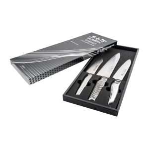 Global Chefs 3-Piece Knife & Santoku Knife Set