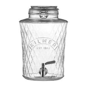 Kilner Clip Top Diamond Dispenser with Stainless Steel Tap 5Ltr