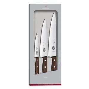Victorinox Wood 3-Piece Chef's Knife Set