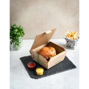 Vegware Microflute Hinged Hot Boxes 6x6" (210 Pack) 3 jk370 npi25 2