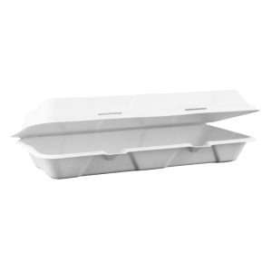 Vegware Nourish Moulded Fibre Clamshell Takeaway Boxes 12x6" (250 Pack)