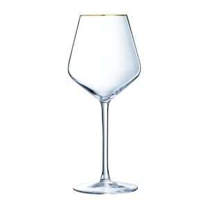 Cristal d'Arques Ultime Gold Band Wine Glasses 470ml (8 Pack)