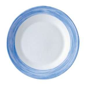 Arcoroc Brush Soup Plates Blue 225mm (12 Pack)