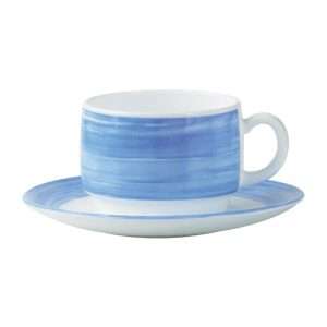 Arcoroc Brush Stacking Cups Blue 190ml (48 Pack)