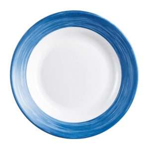 Arcoroc Brush Soup Plates Blue Jean 225mm (12 Pack)