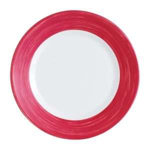 Arcoroc Brush Plates Cherry Red 252mm (12 Pack)
