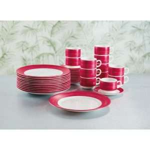 Arcoroc Brush Plates Cherry Red 252mm (12 Pack) 3 jk554 npi25 3