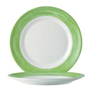 Arcoroc Brush Dessert Plates Green 195mm (12 Pack) 3 jk559 npi25 1