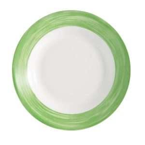 Arcoroc Brush Soup Plates Green 225mm (12 Pack)