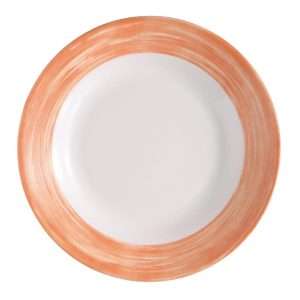 Arcoroc Brush Soup Plates Orange 225mm (12 Pack)