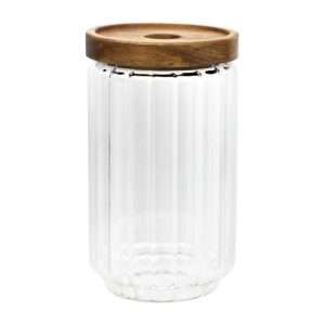 ARTBAR Condiment Jars and Wooden Lids 650ml (12 Pack)