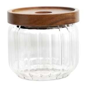 ARTBAR Condiment Jars and Wooden Lids 390ml (24 Pack)