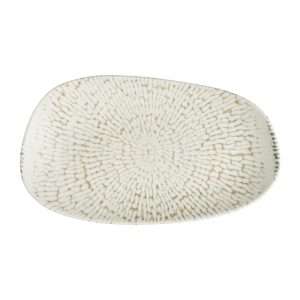 Churchill Cascade Opal Organic Oblong Plates Taupe 260x150mm (12 Pack)