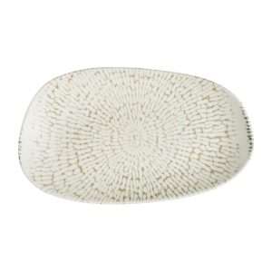 Churchill Cascade Opal Organic Oblong Plates Taupe 220x130mm (12 Pack)