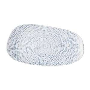 Churchill Cascade Opal Oblong Plates Indigo 350x185mm (6 Pack)