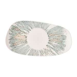 Churchill Lyra Organic Oblong Plates Pink Opal 350x185mm (6 Pack)