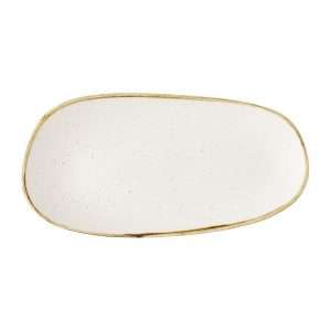 Churchill Stonecast Opal Oblong Plates Barley White 300x150mm (12 Pack)
