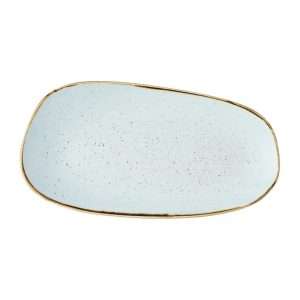 Churchill Stonecast Opal Oblong Plates Duck Egg Blue 350x185mm (6 Pack)