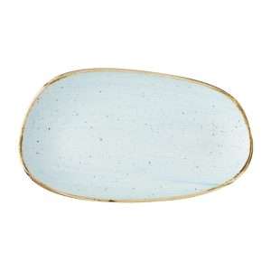 Churchill Stonecast Opal Oblong Plates Duck Egg Blue 260x150mm (12 Pack)