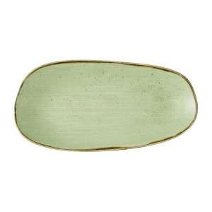 Churchill Stonecast Opal Oblong Plates Sage Green 300x150mm (12 Pack)