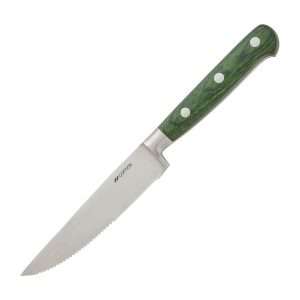 Comas Steak Knives Green Handles 258mm (6 Pack)