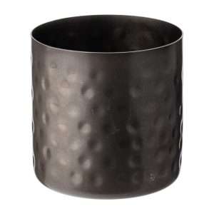 Utopia Vintage Steel Hammered Chip Cups Black 85mm (12 Pack)