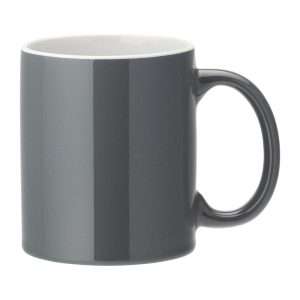 Utopia Pure White Straight-Sided Mugs Grey 340ml (12 Pack)