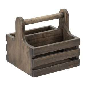Utopia Small Rustic Wooden Table Caddy (2 Pack)