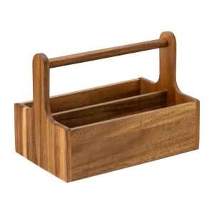 Utopia Large Wooden Table Caddy (2 Pack)