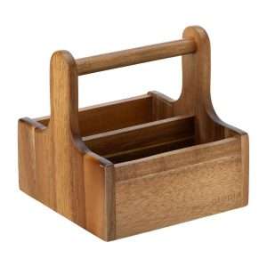 Utopia Small Wooden Table Caddy (2 Pack)
