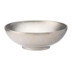 Utopia Artemis Double Walled Bowls Rumbled Steel 180mm (6 Pack)