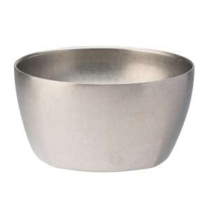 Utopia Artemis Double Walled Bowls Rumbled Steel 110mm (6 Pack)