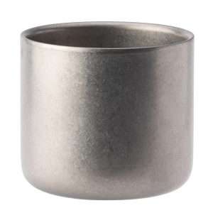 Utopia Artemis Double Wall Cups Rumbled Steel 82mm (6 Pack)