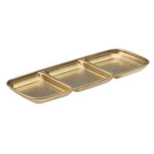Utopia Artemis Triple Dip Trays Rumbled Gold 225x90mm (12 Pack)