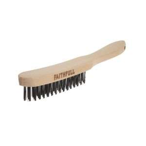 Faithfull Heavy Duty Wire Grill Brush 4 Row