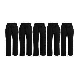 Whites Vegas Chef Trousers Polycotton Black S (5 Pack)