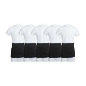 Whites Waist Aprons Black (5 Pack)