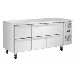 Polar U-Series Six Drawer Gastronorm Counter Fridge